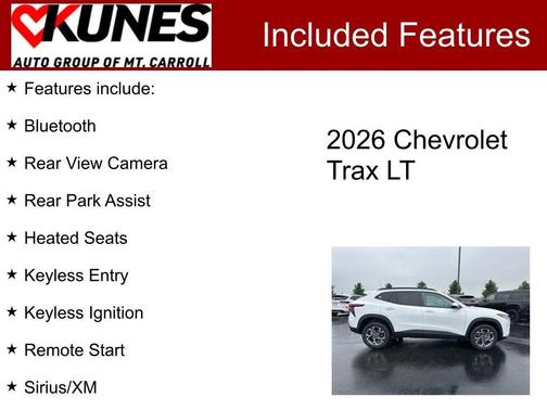 Summit White 2026 Chevrolet Trax LT