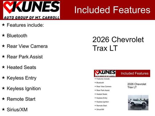 Summit White 2026 Chevrolet Trax LT