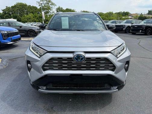 Silver Sky Metallic/Midnight Black Metallic 2021 Toyota RAV4 Hybrid SE