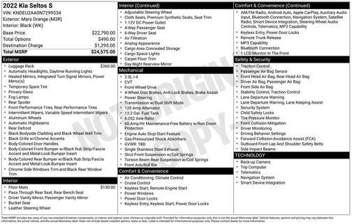 2022 Kia Seltos S