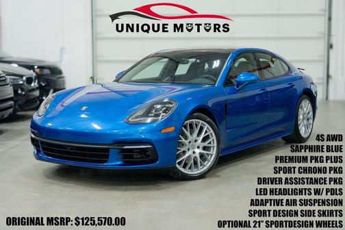 Sapphire Blue Metallic 2017 Porsche Panamera 4S