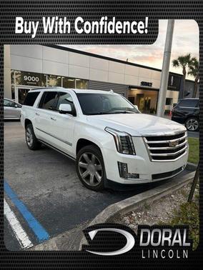 Crystal White Tri-Coat 2016 Cadillac Escalade ESV Premium