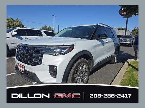 White Metallic 2025 Ford Explorer Platinum