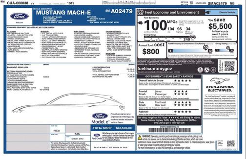 Shadow Black 2025 Ford Mustang Mach-E Select