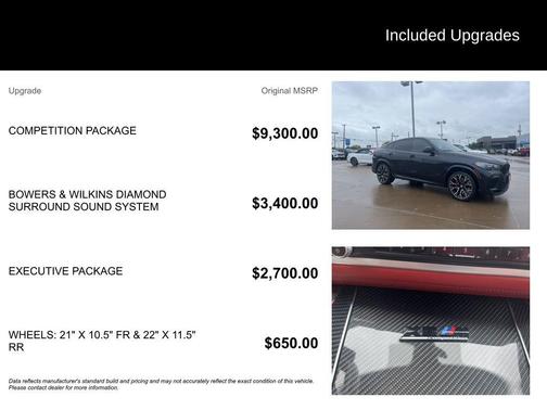 Carbon Black Metallic 2023 BMW X6 M Base