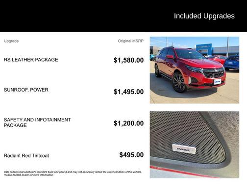 Radiant Red Tintcoat 2023 Chevrolet Equinox FWD RS