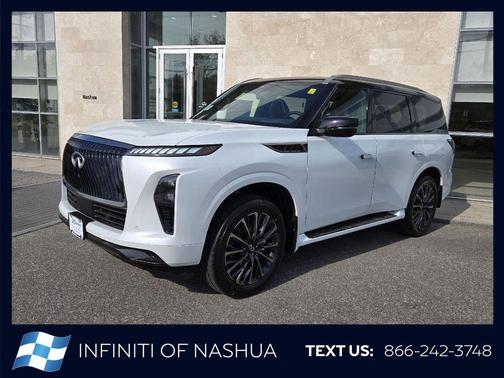 Radiant White/Black Obsidian 2026 INFINITI QX80 AUTOGRAPH AWD