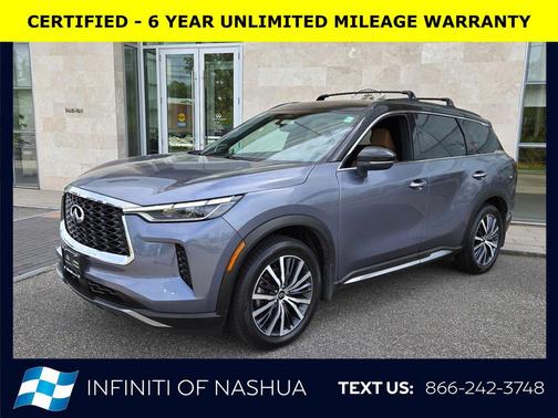 Moonbow Blue/Black Obsidian 2023 INFINITI QX60 AUTOGRAPH