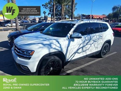 Pure White 2018 Volkswagen Atlas 3.6L SEL Premium