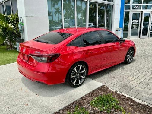 Rallye Red 2025 Honda Civic Hybrid Sport