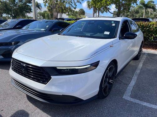 Platinum White Pearl 2024 Honda Accord Hybrid Sport