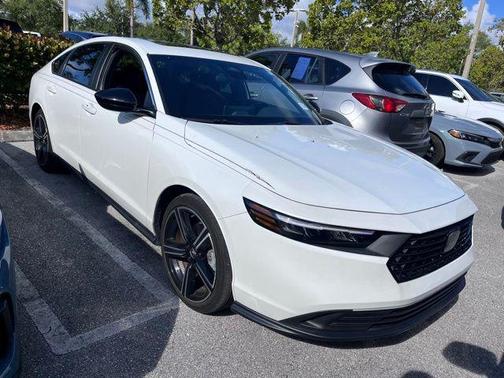 Platinum White Pearl 2024 Honda Accord Hybrid Sport