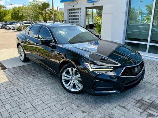 Platinum White Pearl 2023 Acura TLX Technology