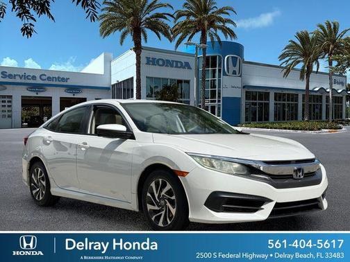 White Orchid Pearl 2018 Honda Civic EX