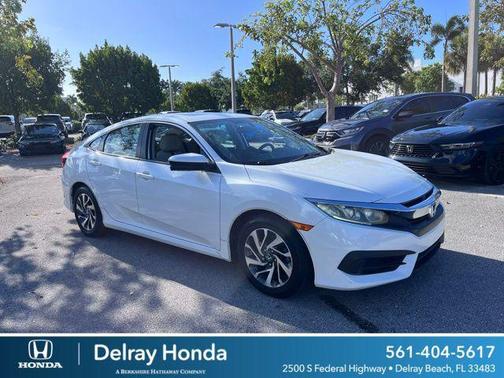White Orchid Pearl 2018 Honda Civic EX