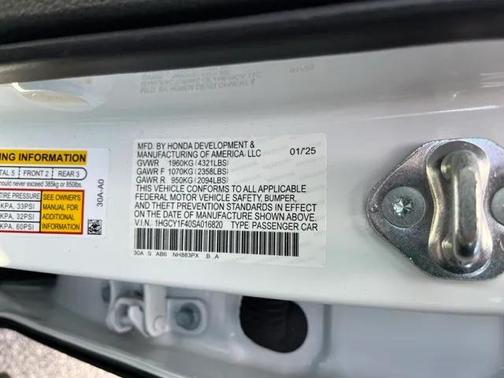 2025 Honda Accord Sport SE 1.5T