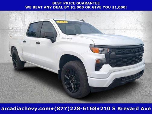 Summit White 2025 Chevrolet Silverado 1500 Custom