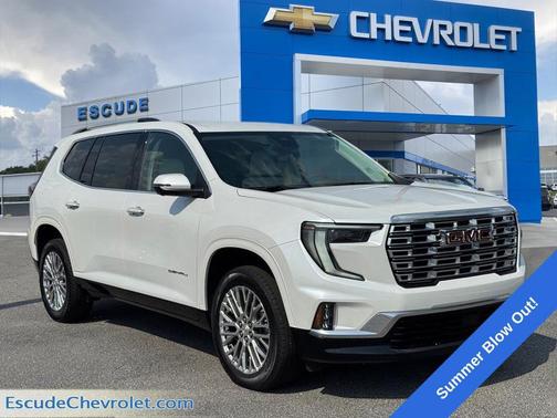 White Frost Tricoat 2024 GMC Acadia Denali