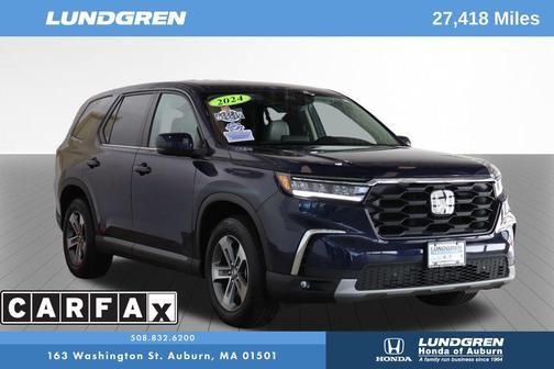 Obsidian Blue Pearl 2024 Honda Pilot EX-L 7-Passenger