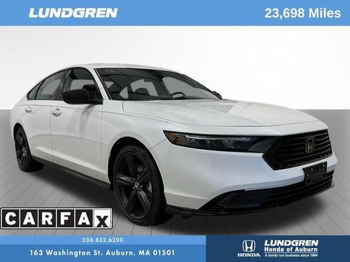 Platinum White 2025 Honda Accord Hybrid Sport-L