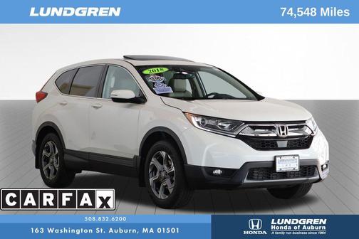 White Diamond Pearl 2018 Honda CR-V EX-L