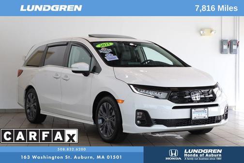 Platinum White 2025 Honda Odyssey Touring