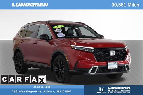 Radiant Red Metallic 2025 Honda CR-V Hybrid Sport Touring