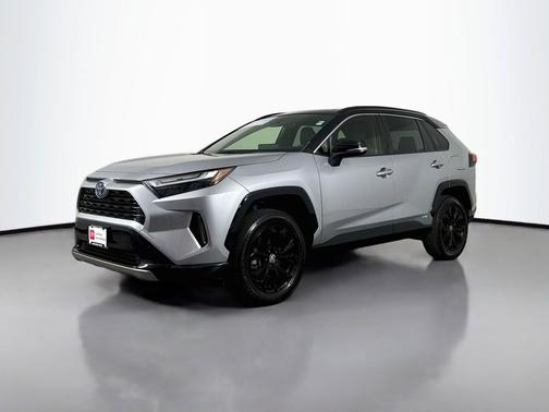 Silver Sky Metallic/Midnight Black Metallic 2023 Toyota RAV4 Hybrid SE