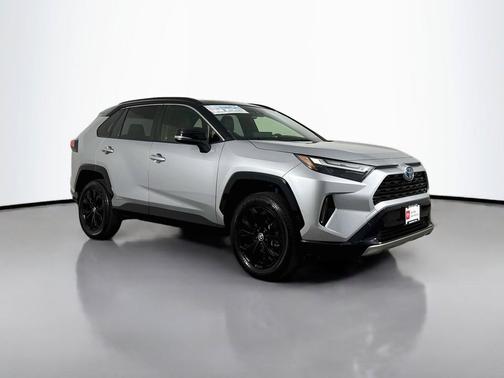 Silver Sky Metallic/Midnight Black Metallic 2023 Toyota RAV4 Hybrid SE