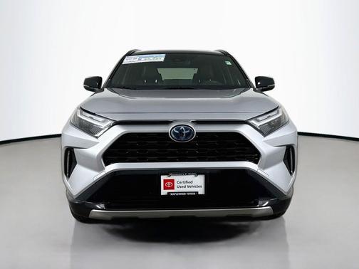 Silver Sky Metallic/Midnight Black Metallic 2023 Toyota RAV4 Hybrid SE