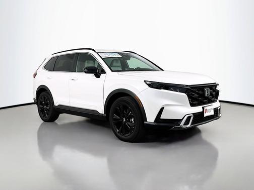 Platinum White Pearl 2025 Honda CR-V Hybrid Sport Touring AWD