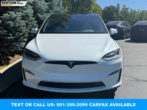 Pearl White Multi-Coat 2022 Tesla Model X Plaid Tri Motor All-Wheel Drive