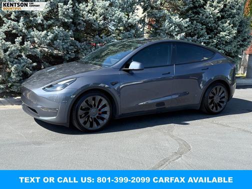 Gray 2023 Tesla Model Y Performance Dual Motor All-Wheel Drive