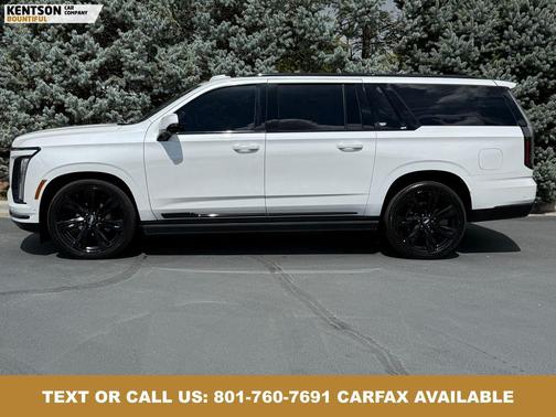 Crystal White Tricoat 2025 Cadillac Escalade ESV Sport Platinum
