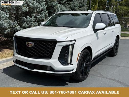 Crystal White Tricoat 2025 Cadillac Escalade ESV Sport Platinum
