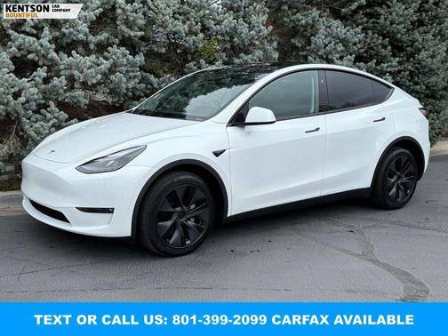 Pearl White Multi-Coat 2025 Tesla Model Y Long Range Dual Motor All-Wheel Drive