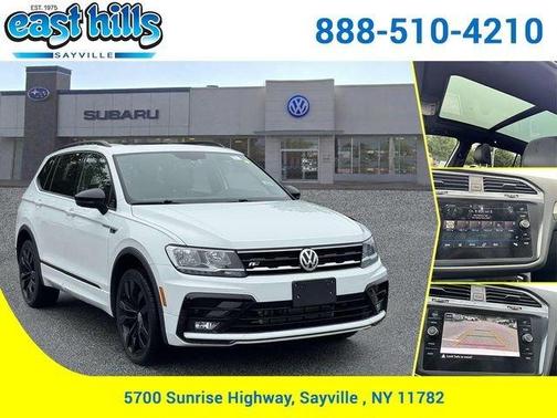 Pure White 2021 Volkswagen Tiguan 2.0T SE R-Line Black