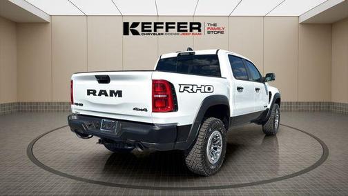 Bright White Clearcoat 2026 RAM 1500 RHO Crew Cab 4x4 5'7' Box