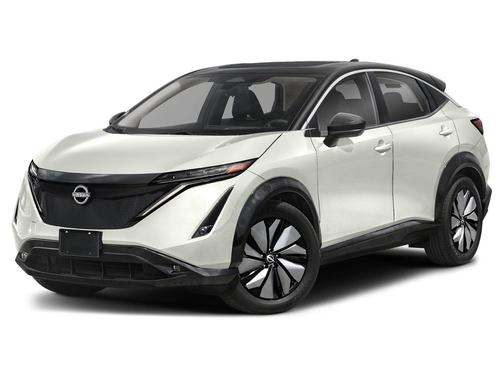 Everest White Pearl Tricoat/Black Diamond Pearl 2023 Nissan ARIYA EVOLVE+