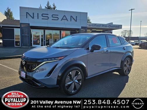 Boulder Gray Pearl/Black Diamond Pearl 2024 Nissan ARIYA PLATINUM+