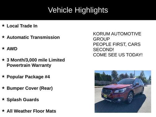 2016 Subaru Outback 2.5i Limited