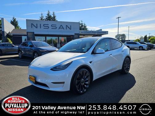 Pearl White Multi-Coat 2020 Tesla Model Y Performance Dual Motor All-Wheel Drive