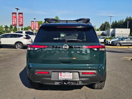 Obsidian Green Pearl/Super Black 2023 Nissan Pathfinder Rock Creek 4WD