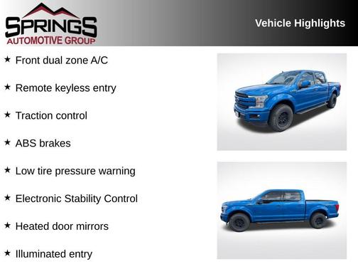 Blue 2020 Ford F-150 Lariat