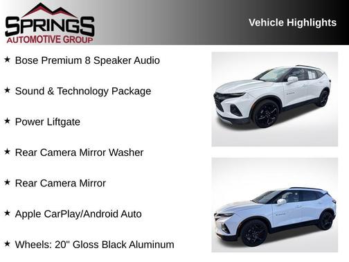 Summit White 2022 Chevrolet Blazer 3LT