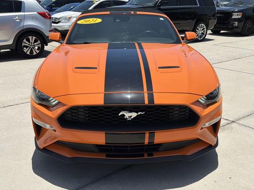 Orange 2021 Ford Mustang EcoBoost Premium