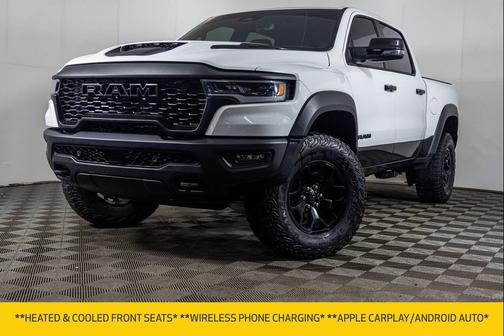 Bright White Clearcoat 2025 RAM 1500 RHO Crew Cab 4x4 5'7' Box