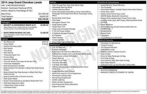 2014 Jeep Grand Cherokee Laredo
