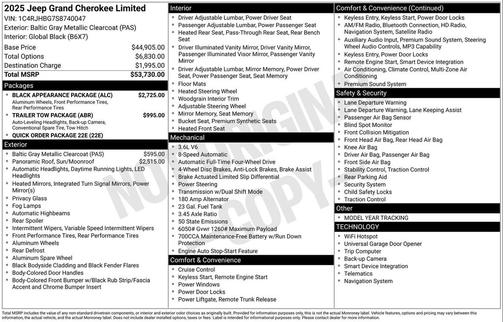 2025 Jeep Grand Cherokee Limited