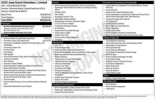 2025 Jeep Grand Cherokee L Limited